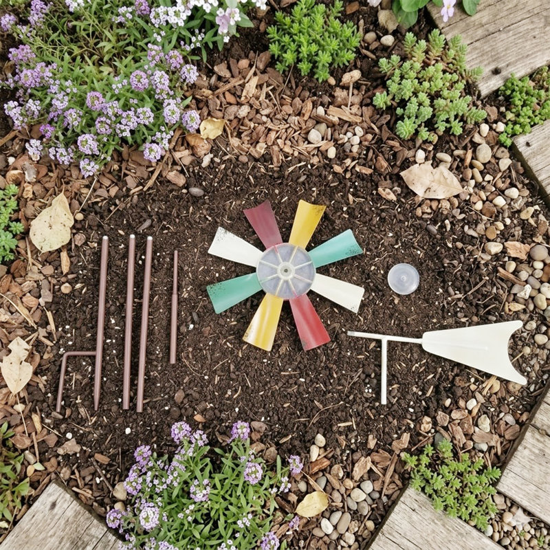 Earlene Weather Resistant Metal Abstract Rotator, Multi-colored