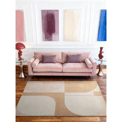 Derico Rectangle 200 cm x 290 cm Geometric Wool Hand Tufted Area Rug