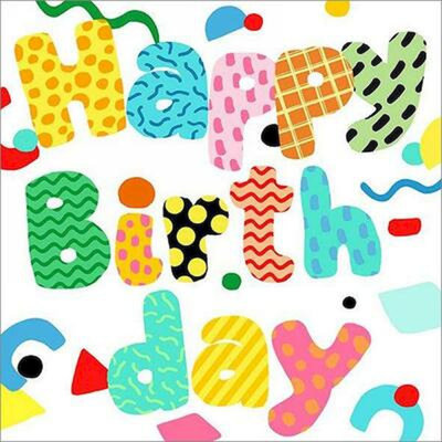 Serviettes Happy Birthday pour 20 invités