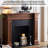 Nordic mid-century style solid wood decorative fireplace-1453998778