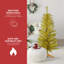 Arbre de Noël 4 pi avec 50 lumières UL et 122 pointes en PVC - parfait pour les petits espaces et la décoration intérieure