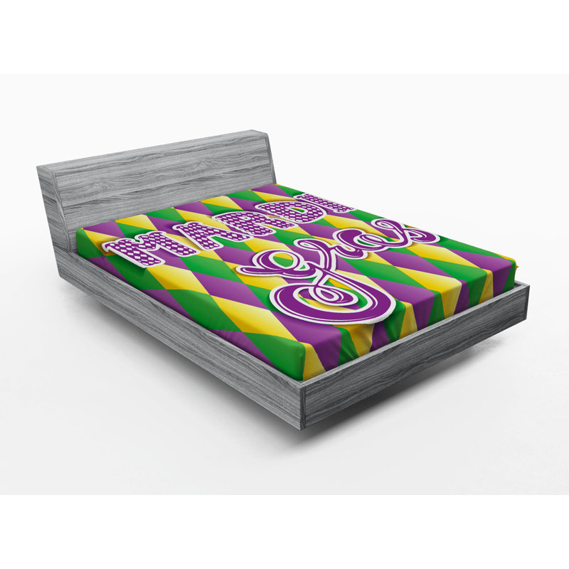 Microfiber Geometric Fitted Sheet, Full Fitted Sheet