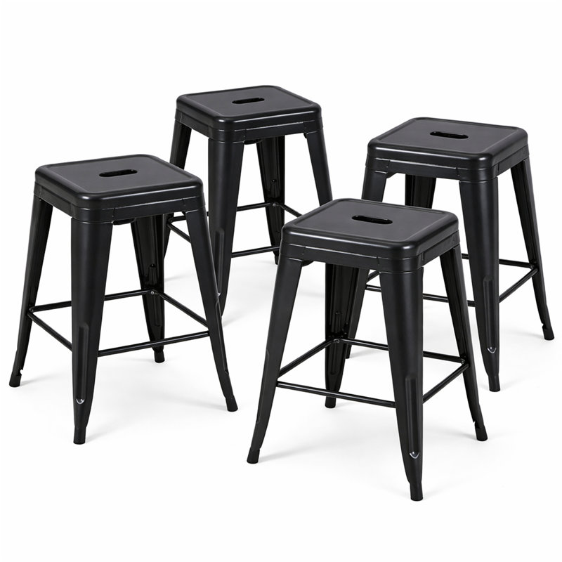 24 Inch Counter Height Stool(Only Dining Chairs), Noir mat, Tabouret de comptoir (siège d'une hauteur de 24 p