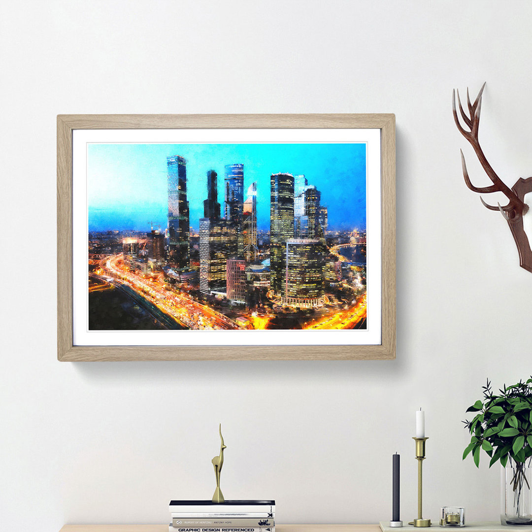 Moscow Russia Skyline - Framed Print
