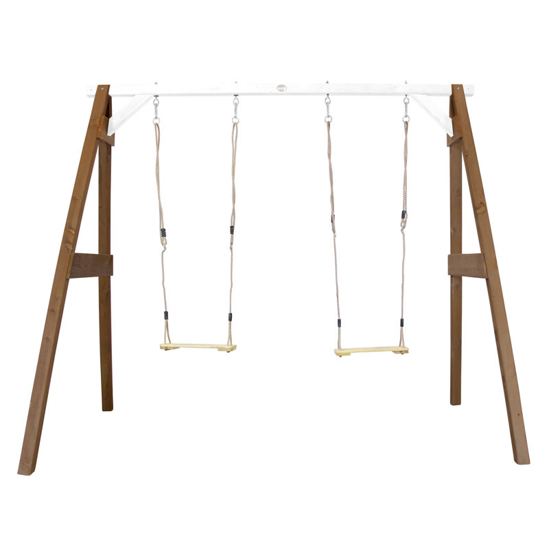AXI Hemlock Swing Set with 2 Swing(s), Brown/White