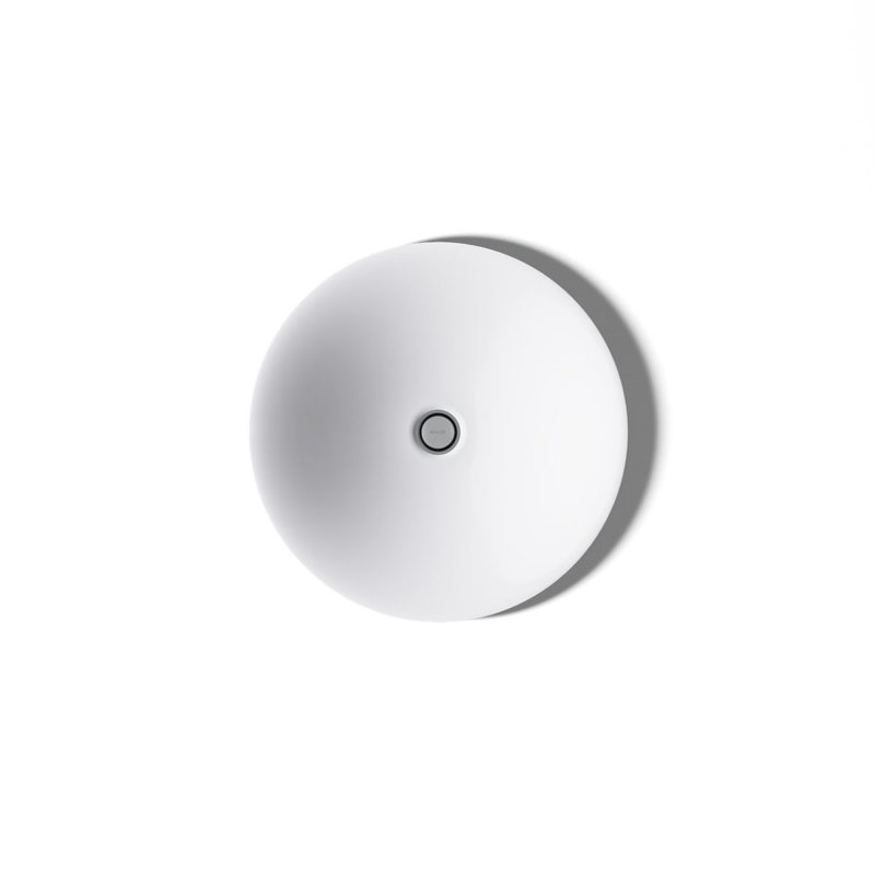 Carillon Circular Vessel Bathroom Sink, White