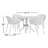 Farrah Sky Armchair 4 Person Dining Set-103830398
