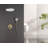 12 Inch Rainfall Shower System with Brass Valve - 2 Function (Top/Hand) & 3 Modes Handheld Shower (High Pressure)-126532335