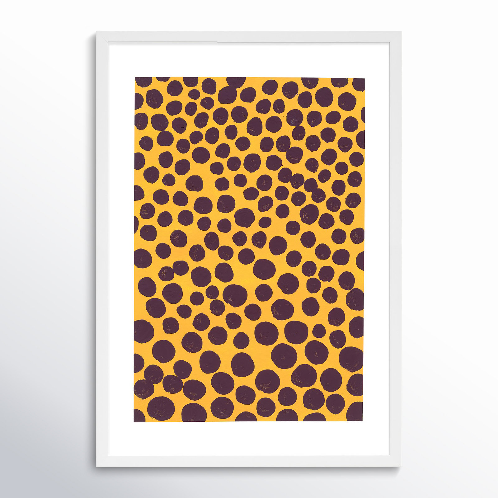 Maroon On Pumpkin by Michela Sorrentino, White, 50" H x 35" W x 1.25" D
