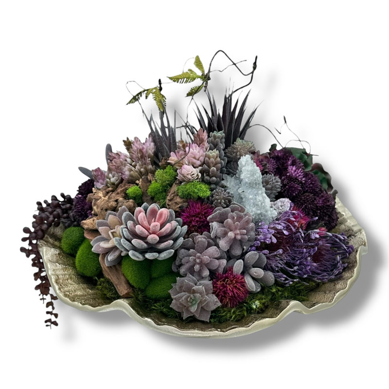 Vase en métal texturé