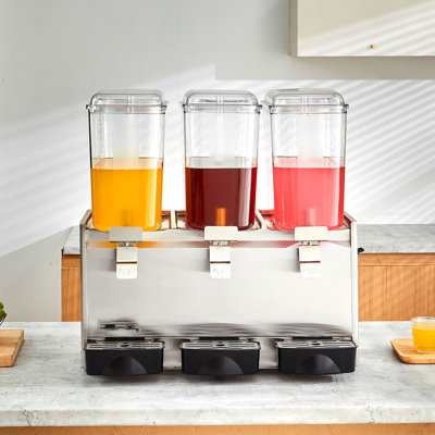 Distributeur de boissons commercial, machine à thé glacé à 3 réservoirs de 13,6 pte 12L