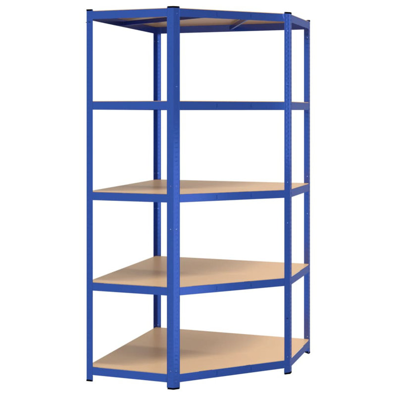 Galvanised Steel, Blue, 180cm H x 90cm W x 90cm D