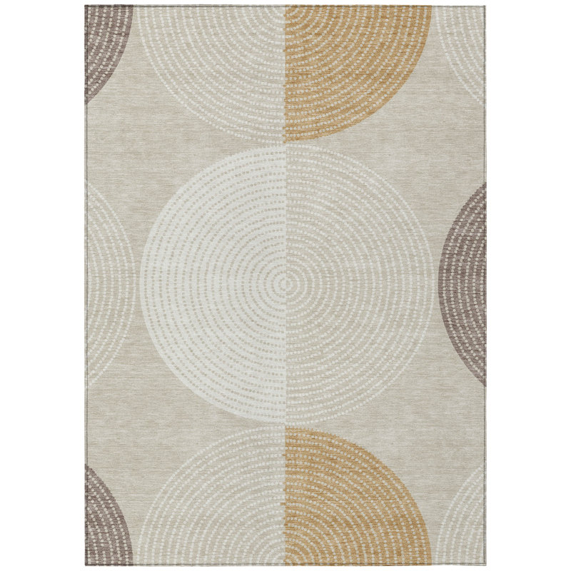 Machine Washable Indoor/Outdoor Howle ACN2281 Geometric Rug, Rectangle 5' x 7'6"