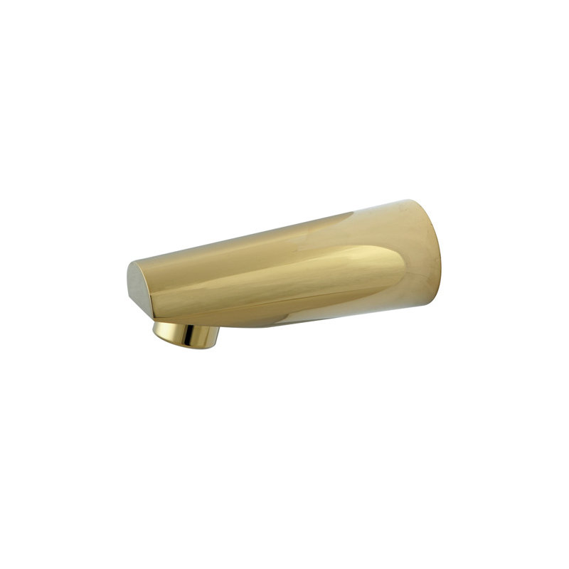 Wall Mounted Tub Spout, Polished Brass