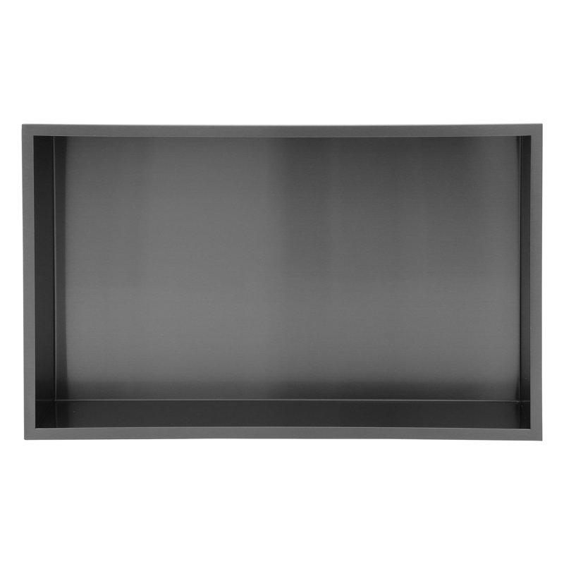Niche murale en acier inoxydable, Noir mat