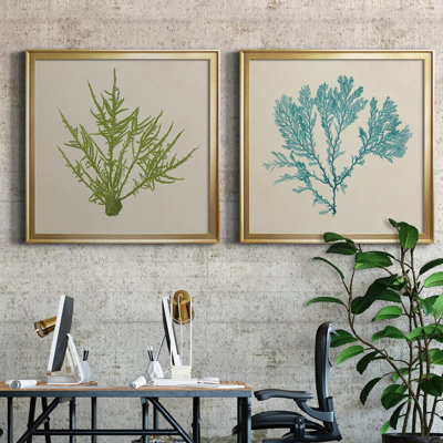 " Chromatic Seaweed VII " 2 - Pieces