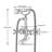 Antique Tub Filler Bathtub Faucet Wall Mounted Brass Bathroom Hand Shower Faucet