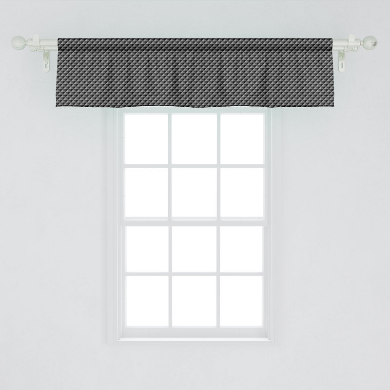 Cantonnière Ambesonne gris foncé lot de 2 triangles gris moderne noir, L 42 po x L 12 po