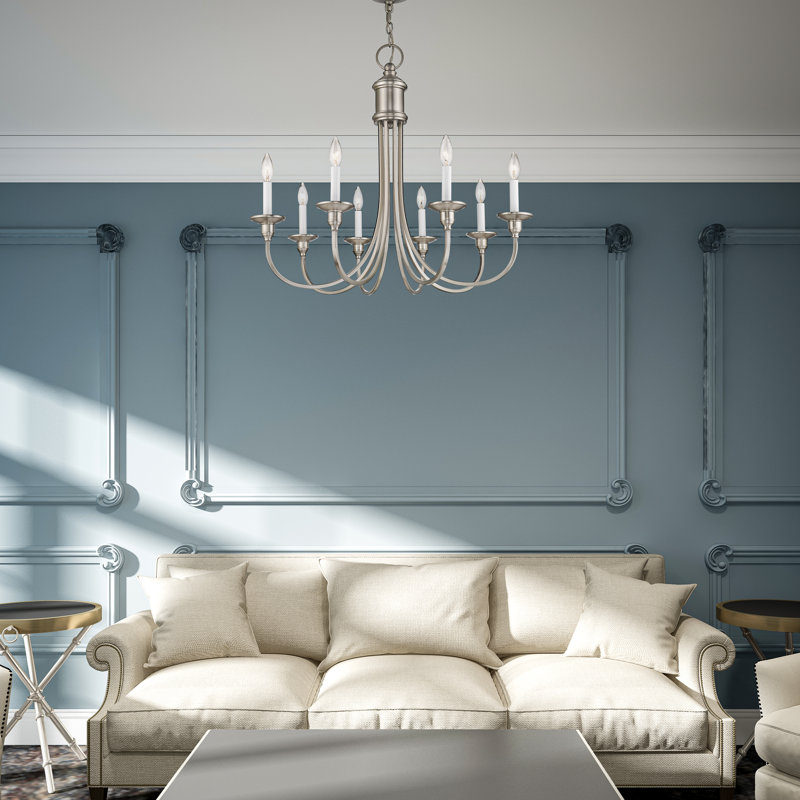 Eckard 8 - Light Dimmable Chandelier, Brushed Nickel