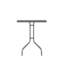 Table carrée en verre trempé Amlie-87058783-87057902
