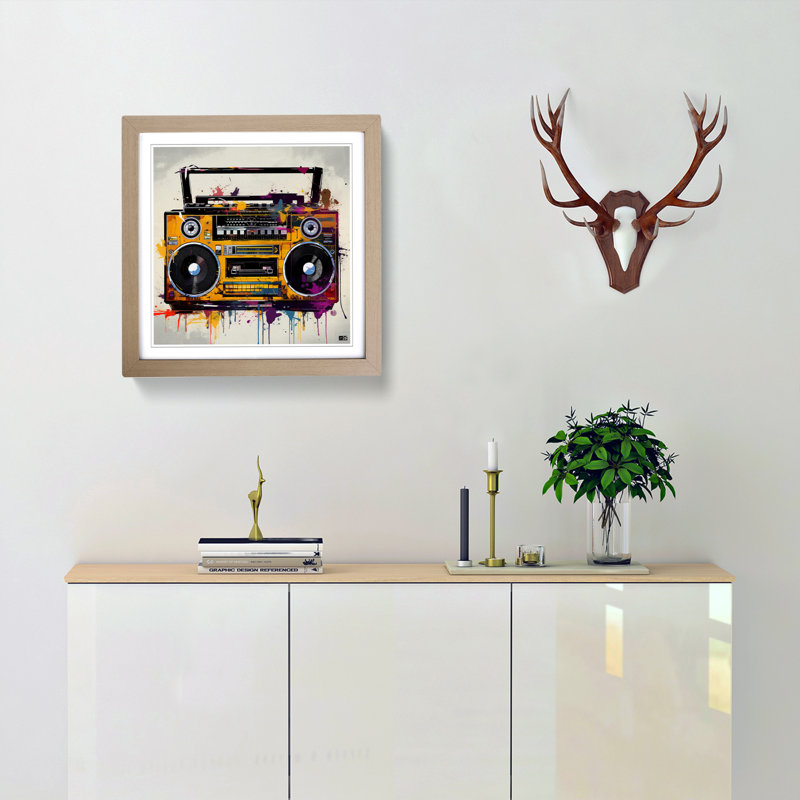 Single Picture Frame Print on Wood, Oak