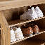 Gwenaelle Fully Assembled 12 Pair Solid Wood with Oak Veneer Shoe Storage Cabinet