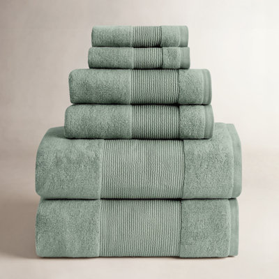 6-Piece Zero-Twist Cotton Towel Set