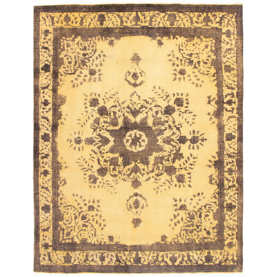 Tapis unique en laine noué à la main de couleur transition des années 1980 de 9 pi 8 po x 12 pi 6 po Azerion