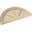 Demi-rond signature fronton en uréthane, brun clair apprêté-103268805-113057099-113221389