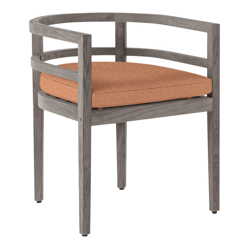 Chaise avec accoudoirs d'extérieur en teck Santa Barbara, Teck naturel, Welt, Perigold ‑ mangue Arigato