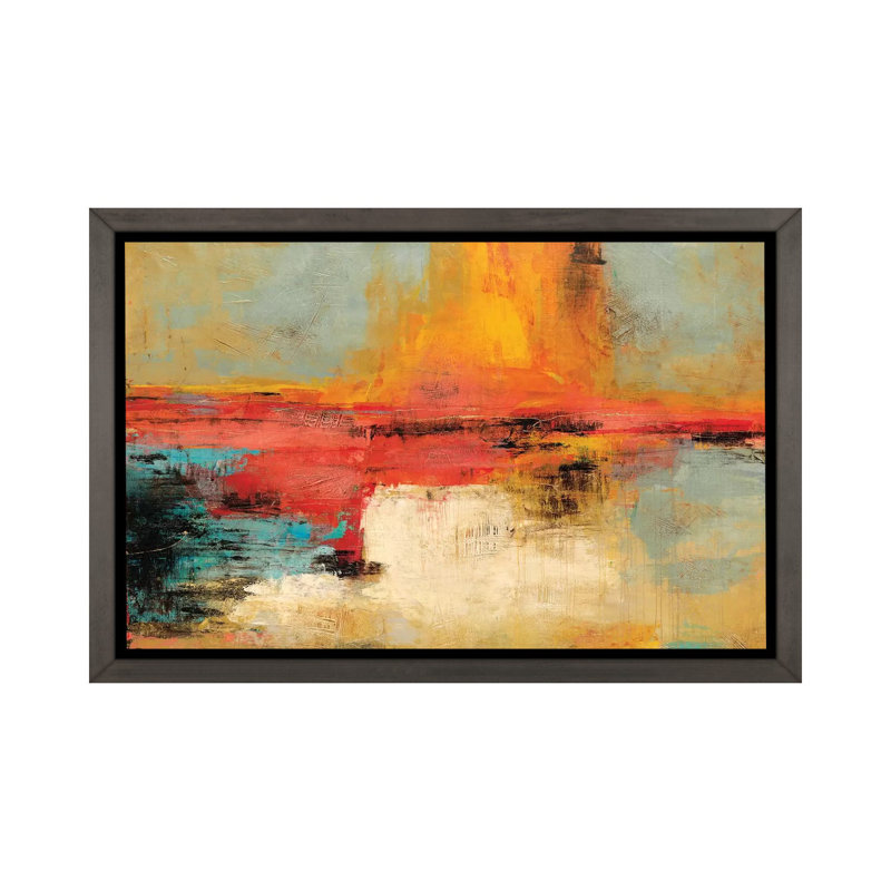 " Acertijo " by Nancy Villarreal Santos, 40" H x 60" W x 1.5" D, Dark Rustic Wood Framed Canvas