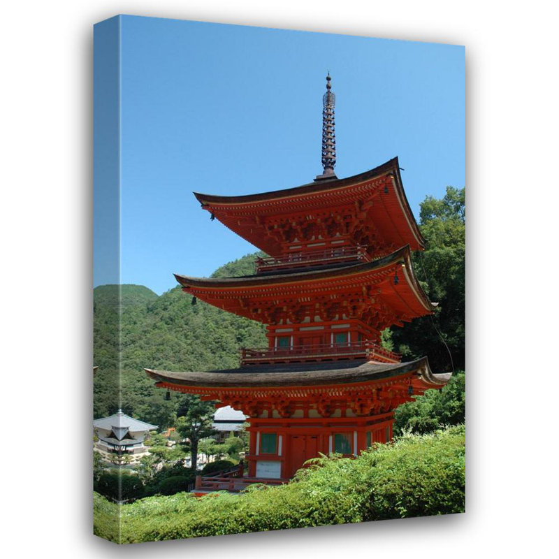 Pagoda Temple, Japan, 40" H x 26" W