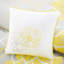 Literie pour très grand lit, coton imprimé taupe gris / jaune avec taies décoratives lavables à la machine de 15 pouces-119106150-119106153