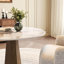 Table de bistro ronde moderne en bois massif pour 2 à 4 personnes | Pied central hexagonal stable et plateau en pierre frittée aspect marbre, idéal comme table de cuisine ou de salon-1761502845-1761502834