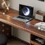 Bureau rectangulaire en bois massif Nu-brun-1520384541
