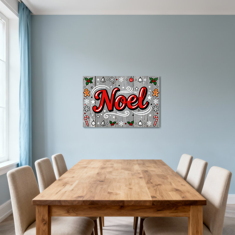 Imprimé de Noël, H 12 po x l 18 po