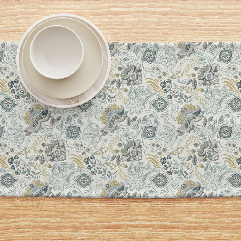 Table Runner, 100% Cotton, Floral 166, 72" x 16"