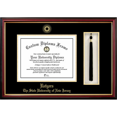 Evyonne Brown Wood Embossed Shadow Box Picture Frame with Mat