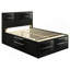 Grand lit de rangement noir Jazz