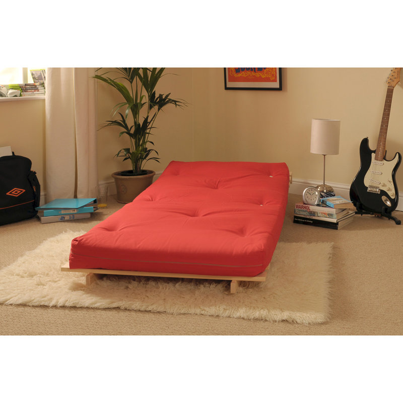Arlete Upholstered Futon Chair, Red, 76cm H x 91cm W x 78cm D