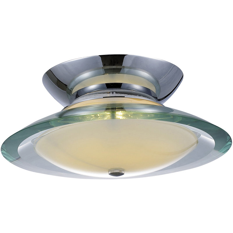 Plafonnier encastré 1 lumière Curva, H 4 po x l 9 po