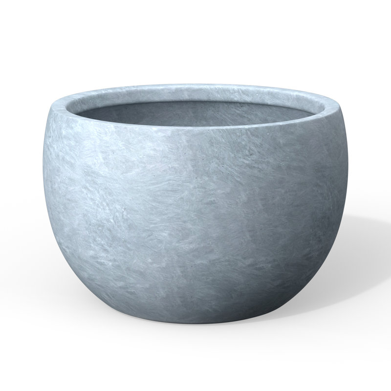 Pot à fleurs en ciment Highwoods, H 7,87 po x l 11,81 po x P 11,81 po, Ardoise fraîche