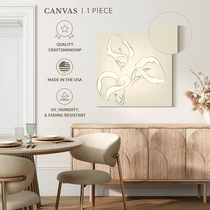 Harnek Calla Lily Flowers, 16" H x 16" W