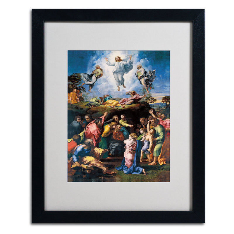 « the transfiguration 1519-20 », reproduction sur toile encadrée, Noir, H 20 po x l 16 po x P 0,5 po