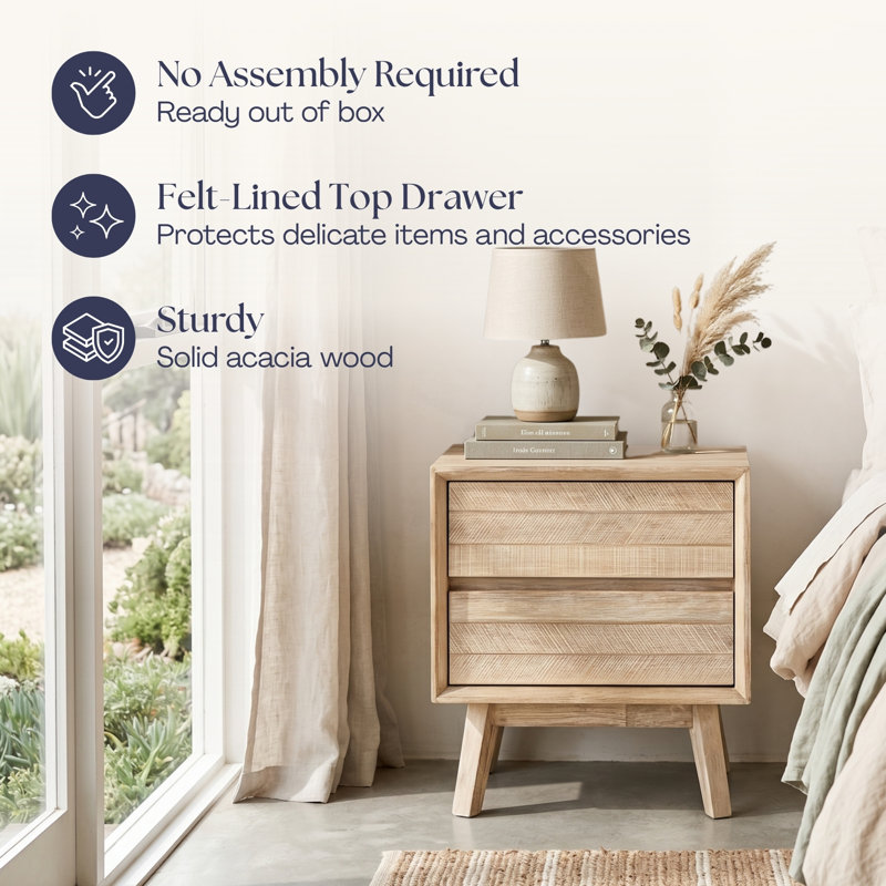 Claxton 22" Wide 2-Drawer Nightstand