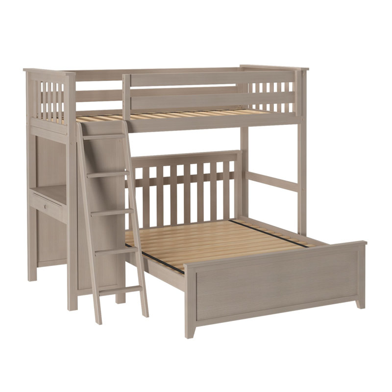 Buhr Kids Twin Over Full Bunk Bed with Drawers, Stone