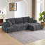 Canapé modulaire surdimensionné en L Chenille, design minimaliste, canapé-lit confortable pour les salons, les appartements et les espaces de réception-1069463305-1069463315