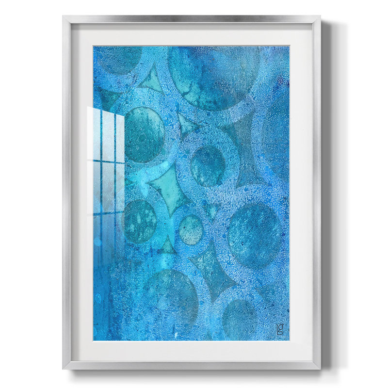Pensées répétitives - impression encadrée, H 28,5 po x l 20,5 po, Argent argent