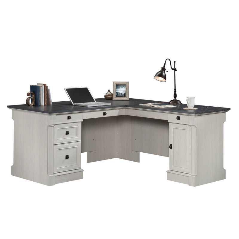 Bureau en L Walworth, Ardoise noire / ardoise Rosso