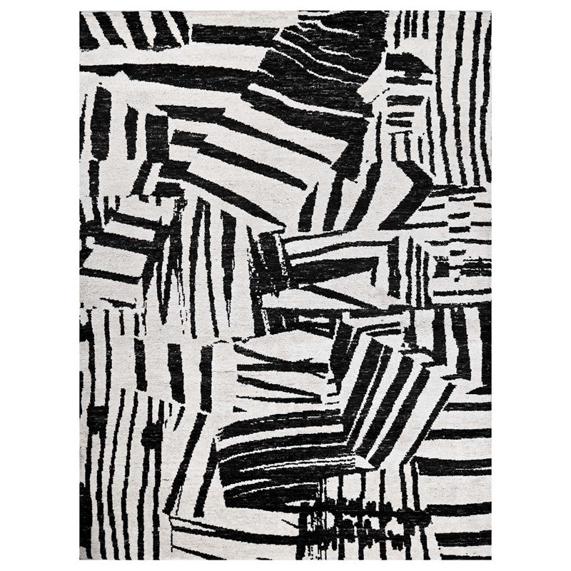 Wool Abstract Area Rug, Rectangle 12' x 15'